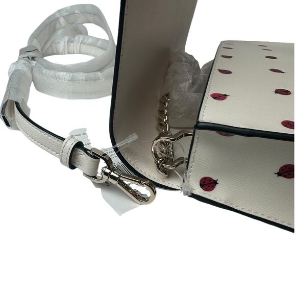 Kate Spade Carson Ladybug Print Convertible Crossbody Cream multi Bag - Picture 4 of 11